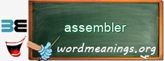 WordMeaning blackboard for assembler